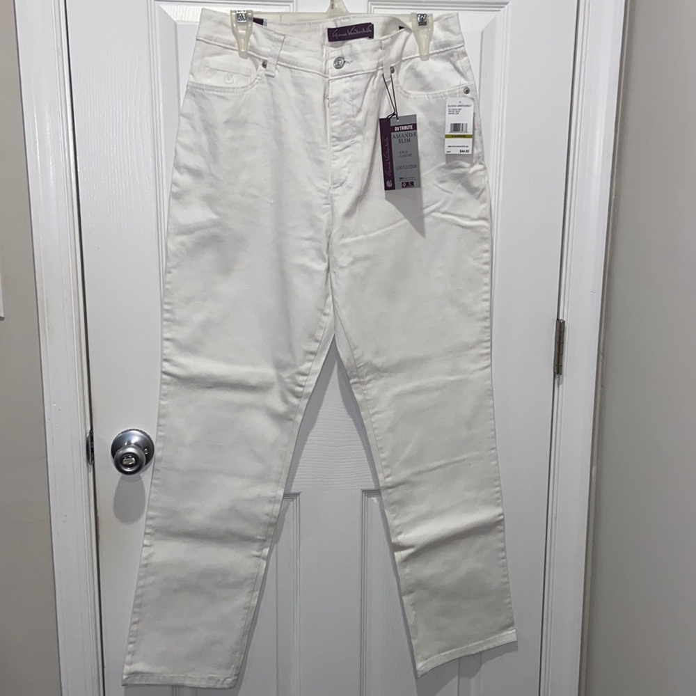 Slim Leg White Jeans